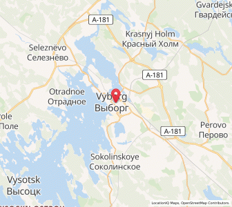 Map of Vyborg, Leningradskaya Oblast'