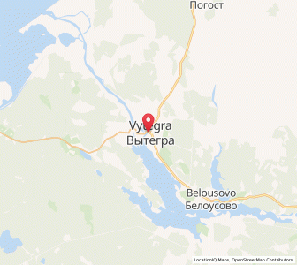 Map of Vytegra, Vologda Oblast