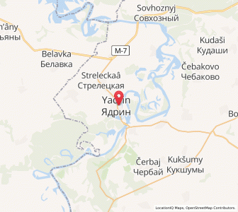 Map of Yadrin, Chuvashia