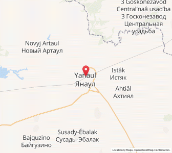 Map of Yanaul, Bashkortostan Republic