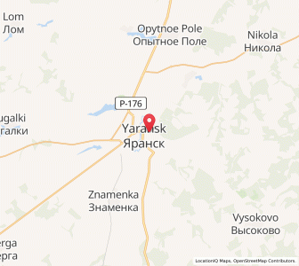 Map of Yaransk, Kirov Oblast
