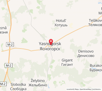 Map of Yasnogorsk, Tula Oblast
