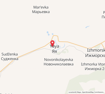 Map of Yaya, Kuzbass