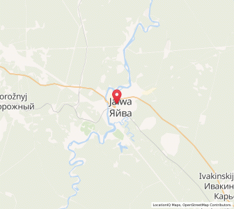Map of Yayva, Perm Krai