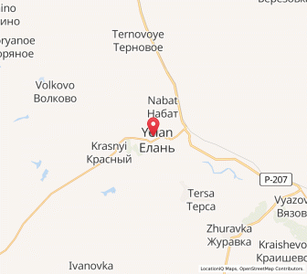 Map of Yelan’, Volgograd Oblast