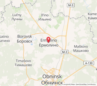 Map of Yermolino, Kaluga Oblast