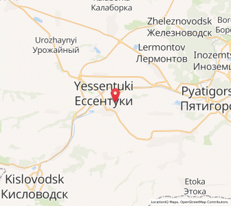 Map of Yessentukskaya, Stavropol Kray