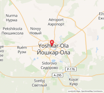 Map of Yoshkar-Ola, Mariy-El Republic