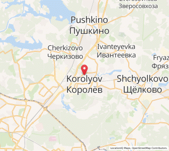 Map of Yubileyny, Moscow Oblast