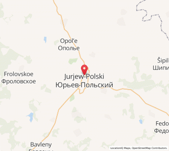 Map of Yur’yev-Pol’skiy, Vladimir Oblast