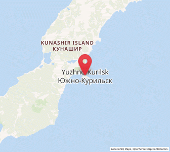 Map of Yuzhno-Kurilsk, Sakhalin Oblast