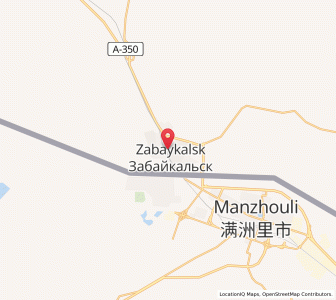 Map of Zabaykal’sk, Zabaykalskiy (Transbaikal) Kray