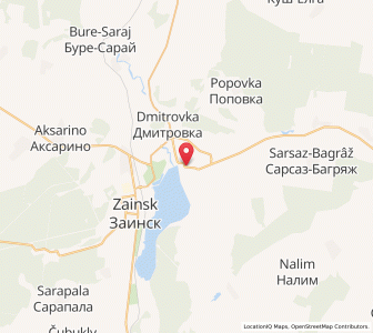 Map of Zainsk, Tatarstan Republic