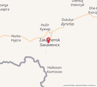 Map of Zakamensk, Buryatiya Republic