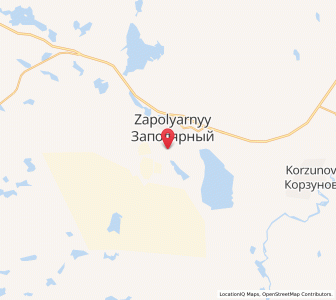 Map of Zapolyarnyy, Murmansk