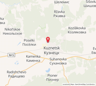 Map of Zarechnyy, Penza Oblast