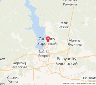 Map of Zarechnyy, Sverdlovsk Oblast