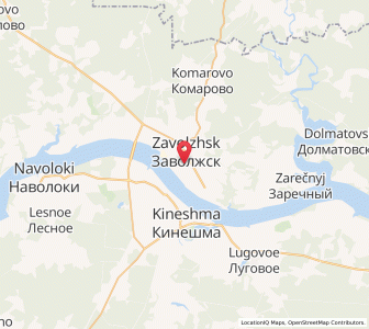 Map of Zavolzhsk, Ivanovo Oblast