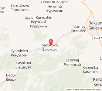 Map of Zayukovo, Kabardino-Balkariya Republic