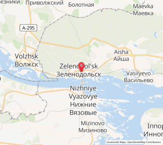 Map of Zelenodolsk, Tatarstan Republic