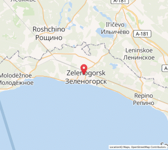 Map of Zelenogorsk, St.-Petersburg