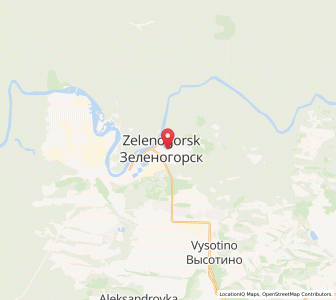 Map of Zelenogorsk, Krasnoyarsk Krai