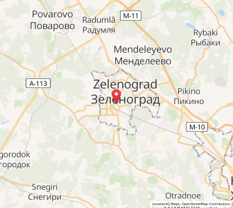 Map of Zelenograd, Moscow