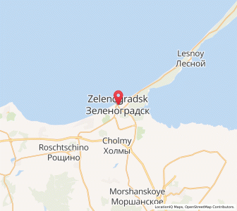 Map of Zelenogradsk, Kaliningrad Oblast