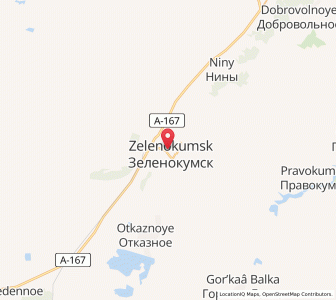 Map of Zelenokumsk, Stavropol Kray