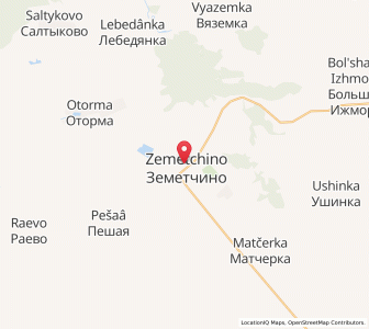 Map of Zemetchino, Penza Oblast