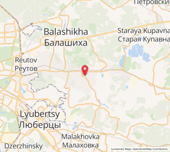 Map of Zheleznodorozhnyy, Moscow Oblast