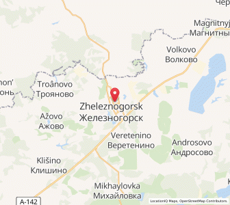 Map of Zheleznogorsk, Kursk Oblast