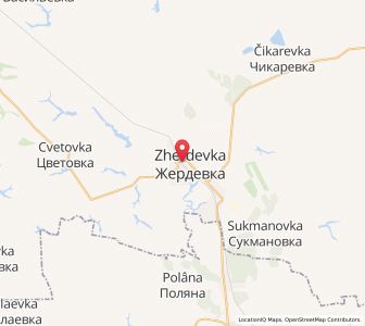 Map of Zherdevka, Tambov Oblast