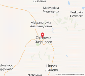 Map of Zhirnovsk, Volgograd Oblast