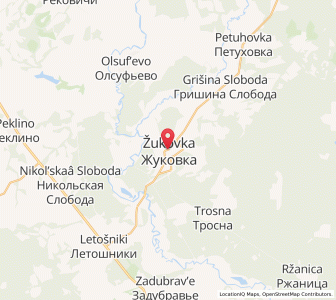 Map of Zhukovka, Bryansk Oblast