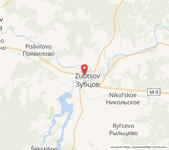 Map of Zubtsov, Tver Oblast