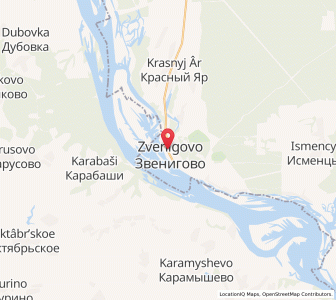 Map of Zvenigovo, Mariy-El Republic