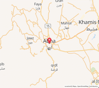 Map of Abha, 'Asir Region