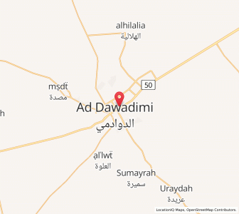 Map of Ad Dawādimī, Riyadh Region