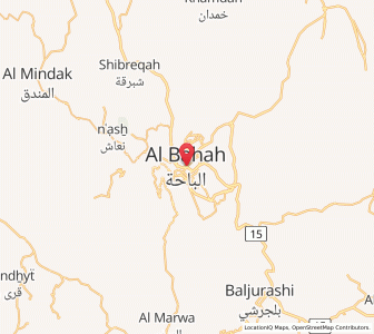 Map of Al Bahah, Al Bahah Region
