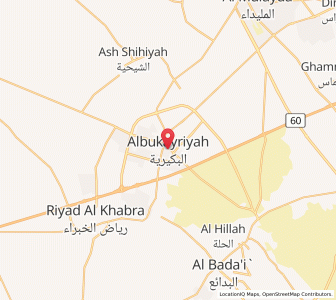 Map of Al Bukayrīyah, Al-Qassim Region