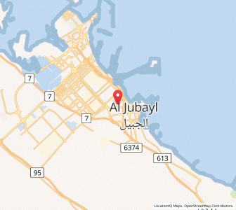 Map of Al Jubayl, Eastern Province