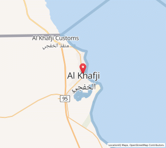 Map of Al Khafjī, Eastern Province