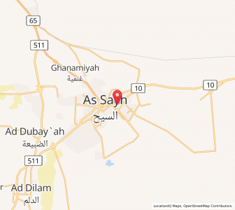 Map of Al Kharj, Riyadh Region