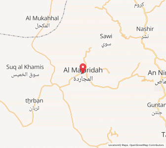 Map of Al Majāridah, 'Asir Region