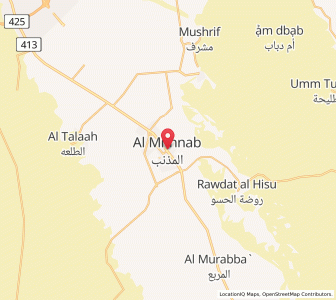 Map of Al Mithnab, Al-Qassim Region