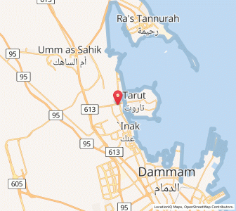 Map of Al Qaţīf, Eastern Province