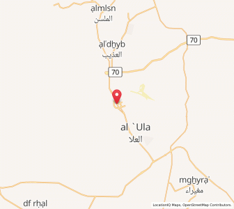 Map of Al-`Ula, Medina Region
