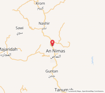 Map of An Nimas, 'Asir Region