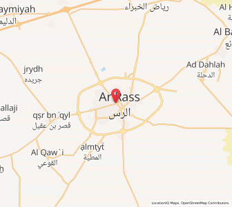 Map of Ar Rass, Al-Qassim Region